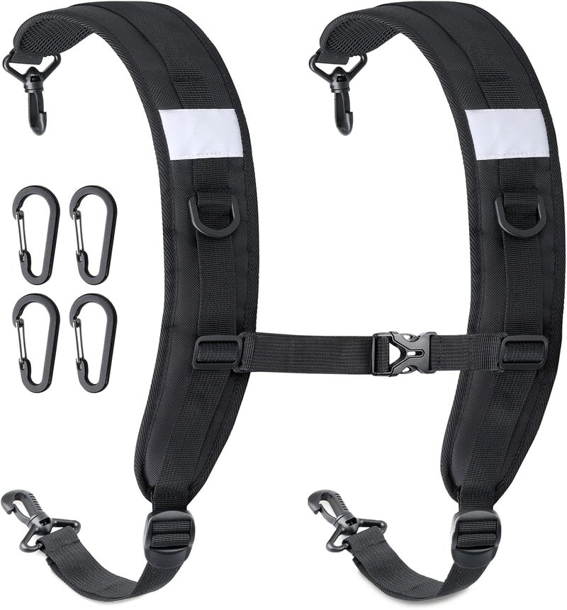 Pitozer Store Backpack Straps, Backpack Shoulder Strap for bags strap Replacement Padded Strap Adjustable with Metal/Plastic Clips - Image 1